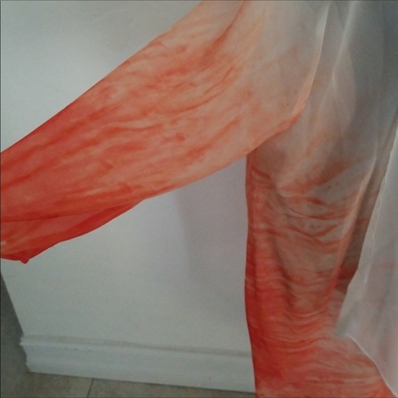 Chico’s Size 3 Large Ombré Jacket Cover Up gorgeous sunset summer breeze colors - Picture 3 of 7